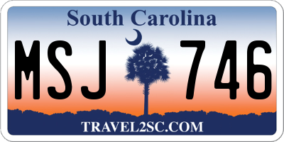 SC license plate MSJ746