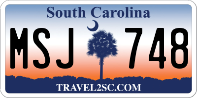 SC license plate MSJ748