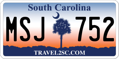 SC license plate MSJ752