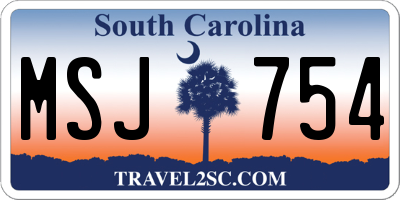 SC license plate MSJ754