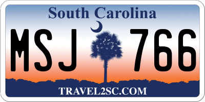 SC license plate MSJ766