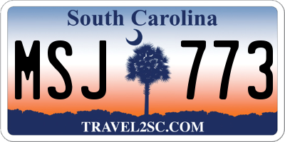 SC license plate MSJ773