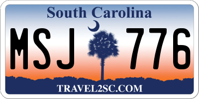 SC license plate MSJ776