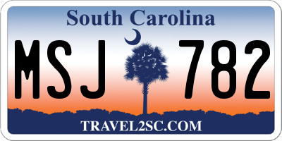 SC license plate MSJ782