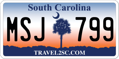 SC license plate MSJ799
