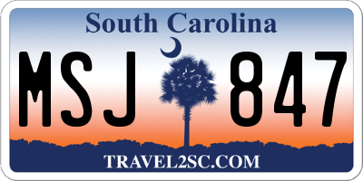 SC license plate MSJ847