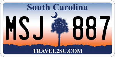SC license plate MSJ887