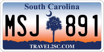 SC license plate MSJ891