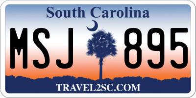 SC license plate MSJ895