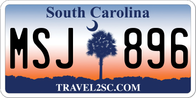 SC license plate MSJ896