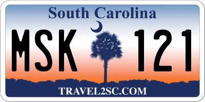 SC license plate MSK121