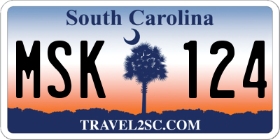 SC license plate MSK124
