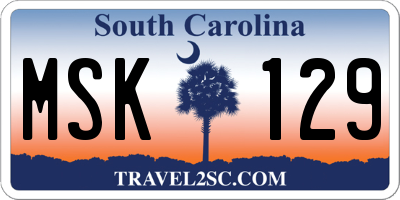 SC license plate MSK129