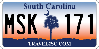 SC license plate MSK171