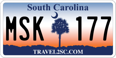 SC license plate MSK177