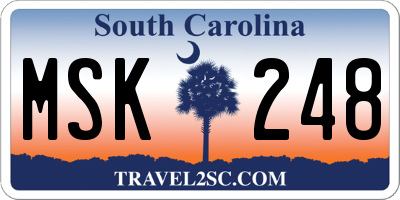 SC license plate MSK248