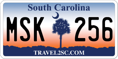 SC license plate MSK256