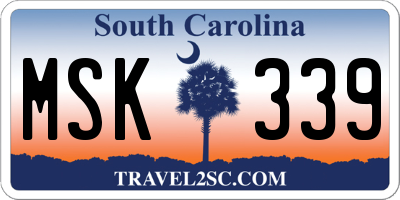 SC license plate MSK339