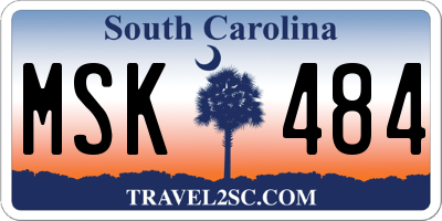 SC license plate MSK484