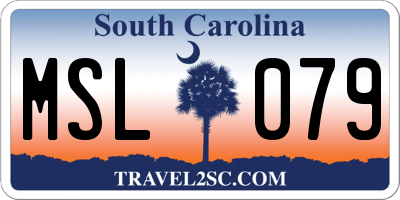 SC license plate MSL079
