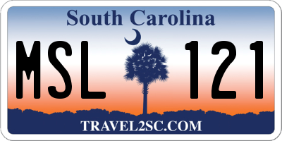 SC license plate MSL121