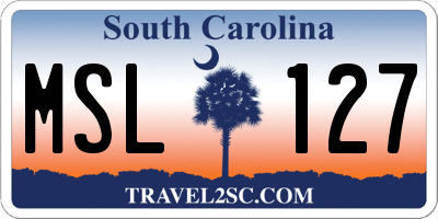 SC license plate MSL127