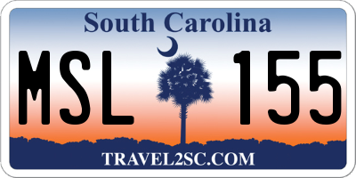 SC license plate MSL155