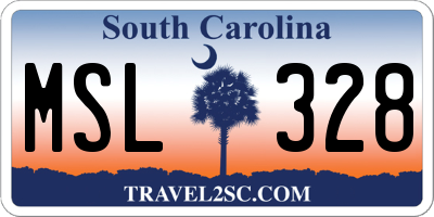 SC license plate MSL328
