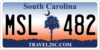 SC license plate MSL482
