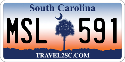 SC license plate MSL591