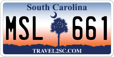 SC license plate MSL661