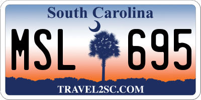 SC license plate MSL695