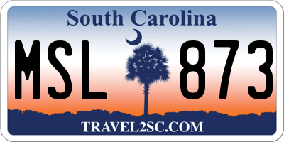 SC license plate MSL873