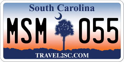 SC license plate MSM055