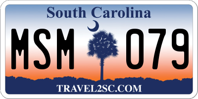 SC license plate MSM079