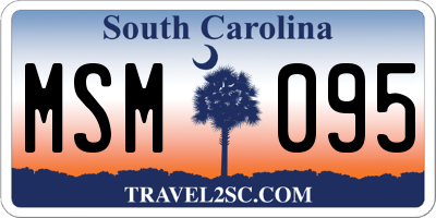 SC license plate MSM095
