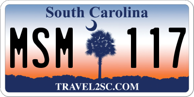 SC license plate MSM117