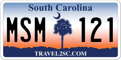SC license plate MSM121