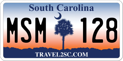 SC license plate MSM128