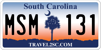 SC license plate MSM131
