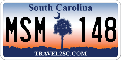 SC license plate MSM148