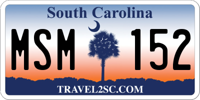 SC license plate MSM152