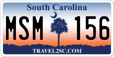 SC license plate MSM156