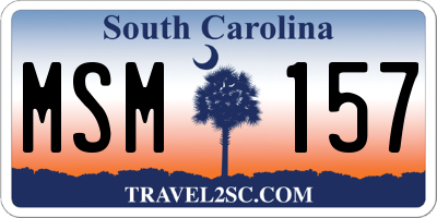SC license plate MSM157