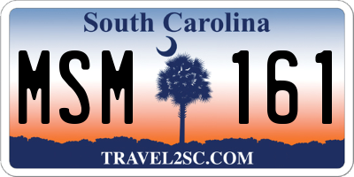 SC license plate MSM161