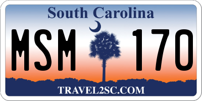 SC license plate MSM170