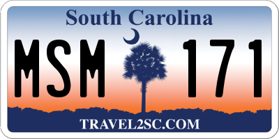 SC license plate MSM171