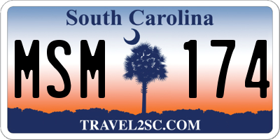 SC license plate MSM174