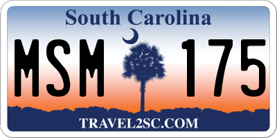 SC license plate MSM175