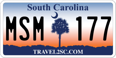 SC license plate MSM177